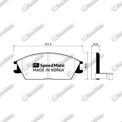 SpeedMate SM-BPH003 - Bremžu uzliku kompl., Disku bremzes adetalas.lv