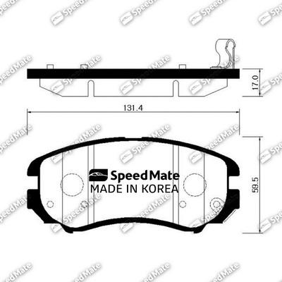 SpeedMate SM-BPH038 - Bremžu uzliku kompl., Disku bremzes adetalas.lv