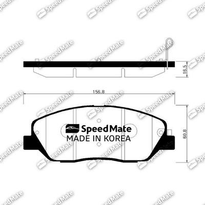 SpeedMate SM-BPH029 - Bremžu uzliku kompl., Disku bremzes adetalas.lv