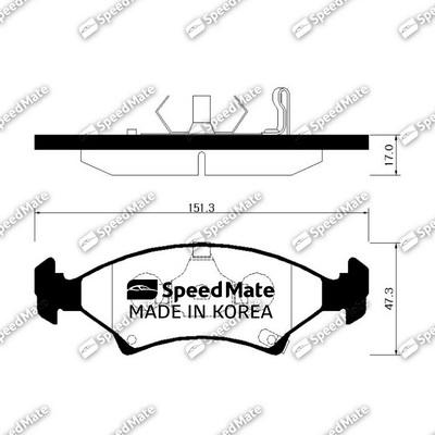 SpeedMate SM-BPK043 - Bremžu uzliku kompl., Disku bremzes adetalas.lv