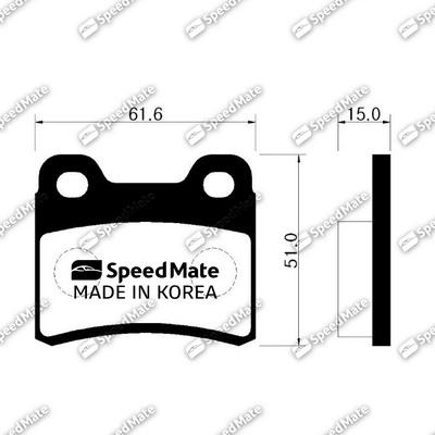 SpeedMate SM-BPK008 - Bremžu uzliku kompl., Disku bremzes adetalas.lv