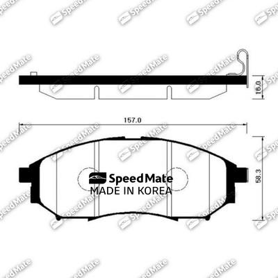 SpeedMate SM-BPS008 - Bremžu uzliku kompl., Disku bremzes adetalas.lv