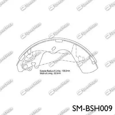 SpeedMate SM-BSH009 - Bremžu loku komplekts adetalas.lv