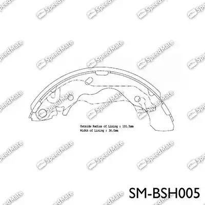 SpeedMate SM-BSH005 - Bremžu loku komplekts adetalas.lv