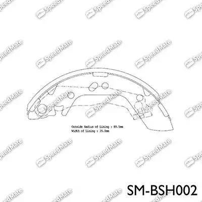 SpeedMate SM-BSH002 - Bremžu loku komplekts adetalas.lv