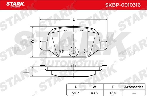 Stark SKBP-0010316 - Bremžu uzliku kompl., Disku bremzes adetalas.lv