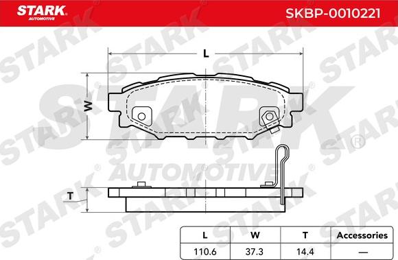 Stark SKBP-0010221 - Bremžu uzliku kompl., Disku bremzes adetalas.lv