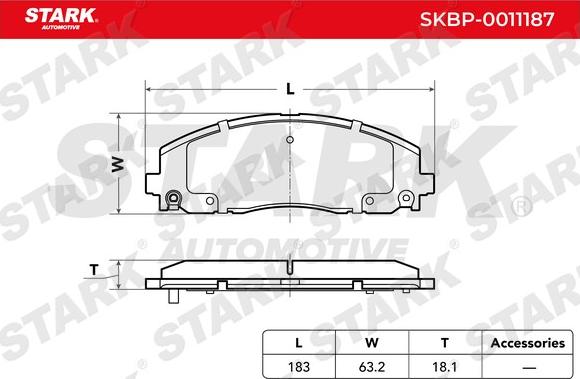 Stark SKBP-0011187 - Bremžu uzliku kompl., Disku bremzes adetalas.lv