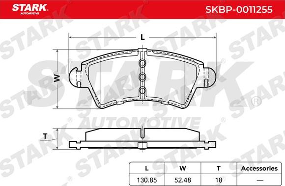 Stark SKBP-0011255 - Bremžu uzliku kompl., Disku bremzes adetalas.lv