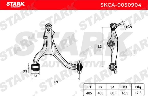 Stark SKCA-0050904 - Neatkarīgās balstiekārtas svira, Riteņa piekare adetalas.lv