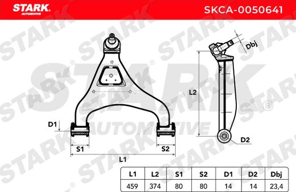 Stark SKCA-0050641 - Neatkarīgās balstiekārtas svira, Riteņa piekare adetalas.lv