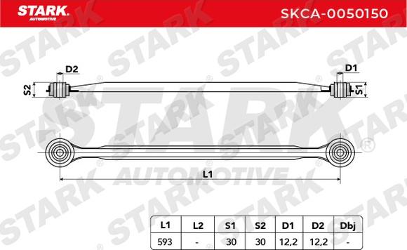 Stark SKCA-0050150 - Neatkarīgās balstiekārtas svira, Riteņa piekare adetalas.lv