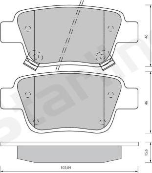 Japanparts JPP200AF - Bremžu uzliku kompl., Disku bremzes adetalas.lv