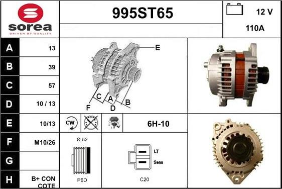 STARTCAR 995ST65 - Ģenerators adetalas.lv