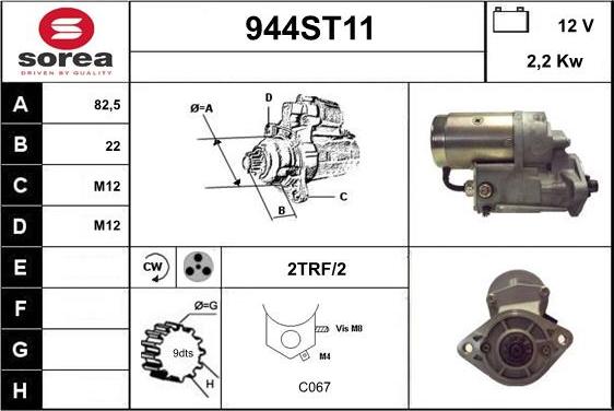 STARTCAR 944ST11 - Starteris adetalas.lv