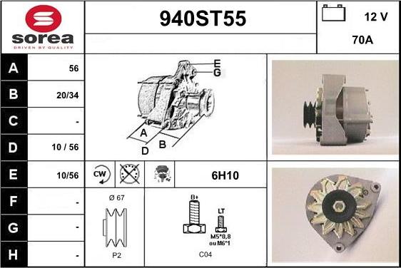 STARTCAR 940ST55 - Ģenerators adetalas.lv