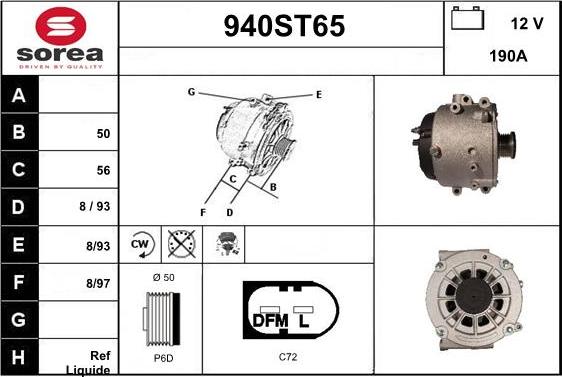 STARTCAR 940ST65 - Ģenerators adetalas.lv