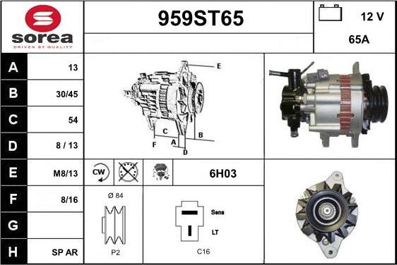 STARTCAR 959ST65 - Ģenerators adetalas.lv