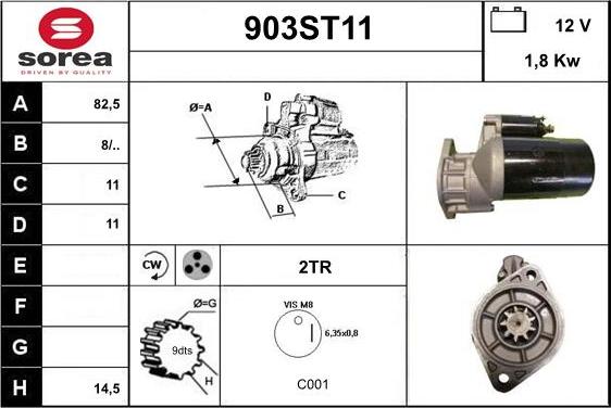 STARTCAR 903ST11 - Starteris adetalas.lv