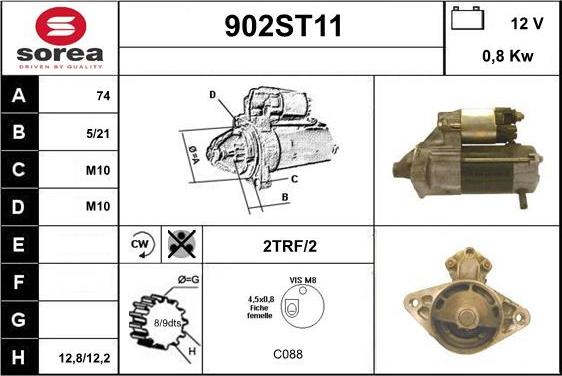 STARTCAR 902ST11 - Starteris adetalas.lv