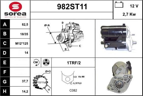 STARTCAR 982ST11 - Starteris adetalas.lv