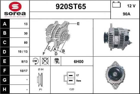 STARTCAR 920ST65 - Ģenerators adetalas.lv