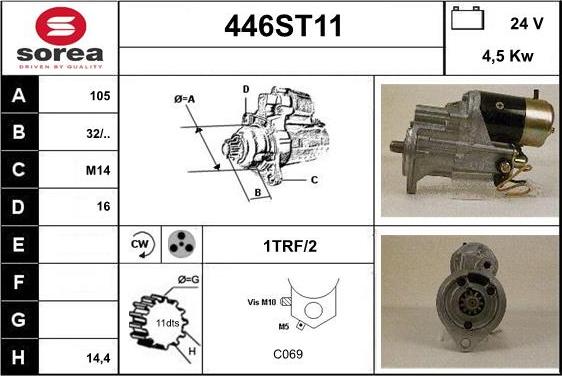 STARTCAR 446ST11 - Starteris adetalas.lv