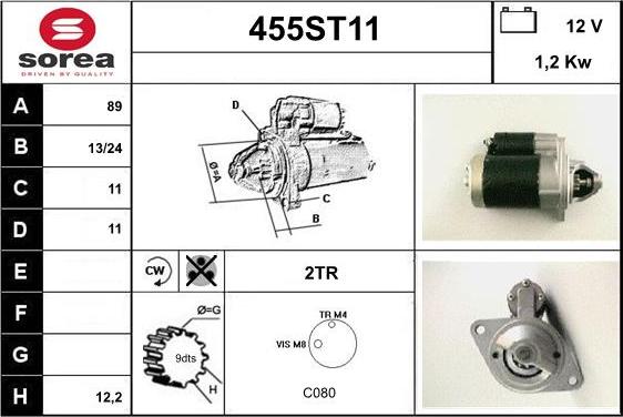 STARTCAR 455ST11 - Starteris adetalas.lv