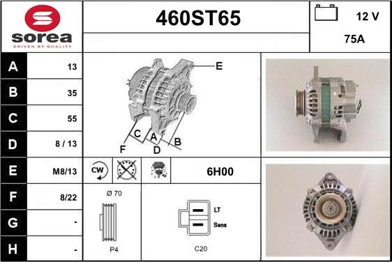 STARTCAR 460ST65 - Ģenerators adetalas.lv