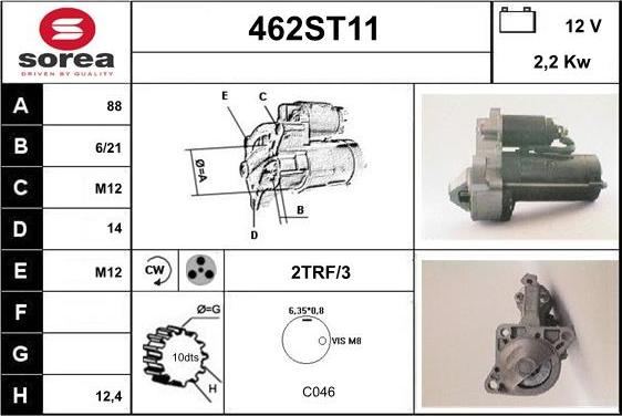 STARTCAR 462ST11 - Starteris adetalas.lv