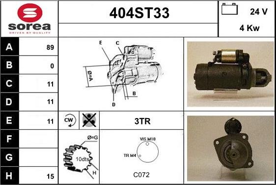 STARTCAR 404ST33 - Starteris adetalas.lv