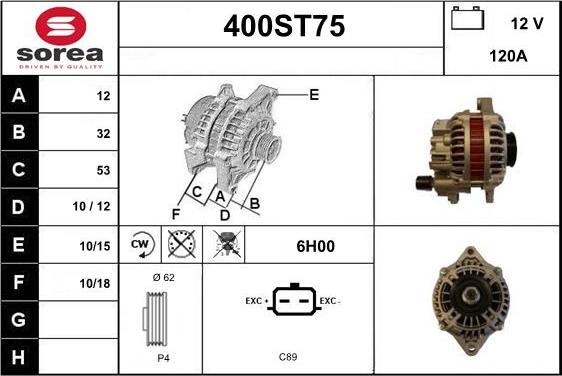 STARTCAR 400ST75 - Ģenerators adetalas.lv