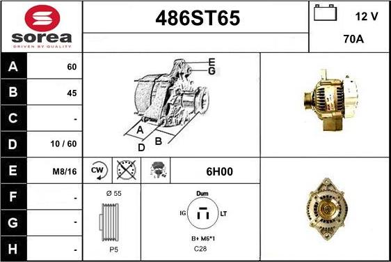 STARTCAR 486ST65 - Ģenerators adetalas.lv