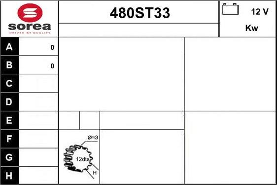 STARTCAR 480ST33 - Starteris adetalas.lv