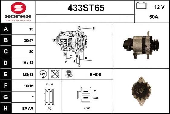 STARTCAR 433ST65 - Ģenerators adetalas.lv