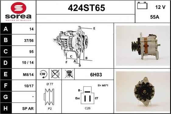 STARTCAR 424ST65 - Ģenerators adetalas.lv