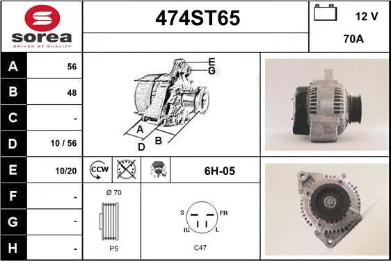 STARTCAR 474ST65 - Ģenerators adetalas.lv