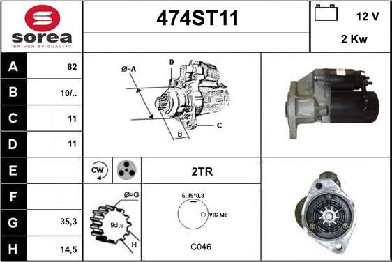 STARTCAR 474ST11 - Starteris adetalas.lv