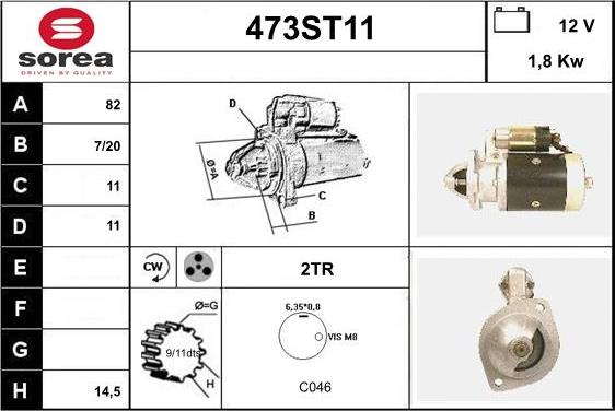 STARTCAR 473ST11 - Starteris adetalas.lv