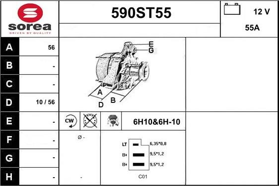 STARTCAR 590ST55 - Ģenerators adetalas.lv