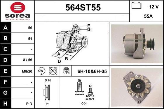 STARTCAR 564ST55 - Ģenerators adetalas.lv