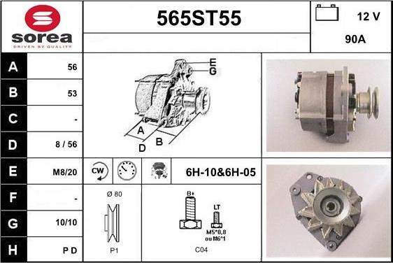 STARTCAR 565ST55 - Ģenerators adetalas.lv