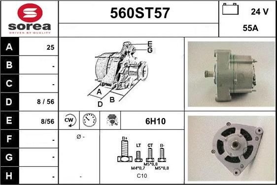 STARTCAR 560ST57 - Ģenerators adetalas.lv