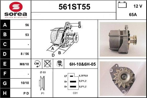 STARTCAR 561ST55 - Ģenerators adetalas.lv