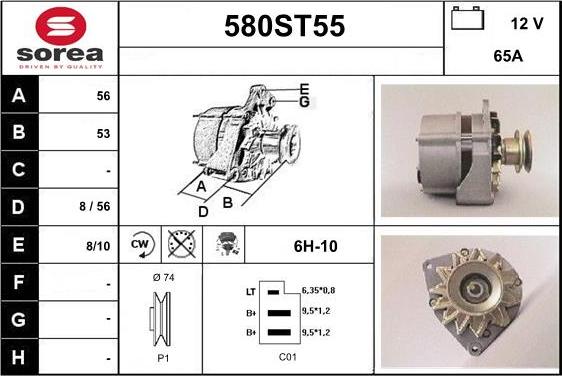 STARTCAR 580ST55 - Ģenerators adetalas.lv