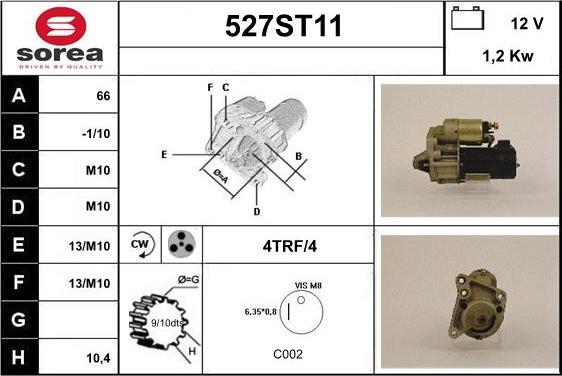 STARTCAR 527ST11 - Starteris adetalas.lv