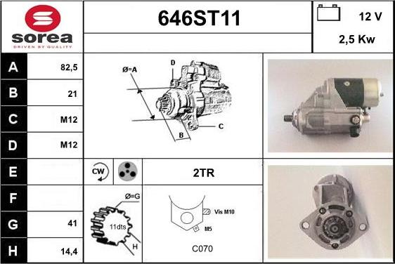 STARTCAR 646ST11 - Starteris adetalas.lv