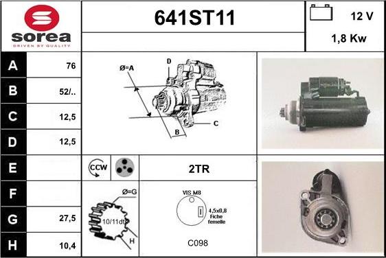 STARTCAR 641ST11 - Starteris adetalas.lv