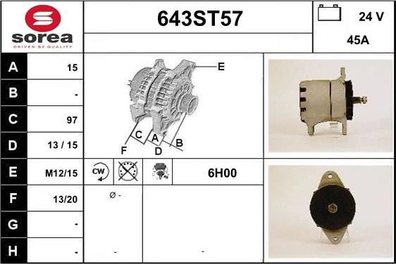 STARTCAR 643ST57 - Ģenerators adetalas.lv