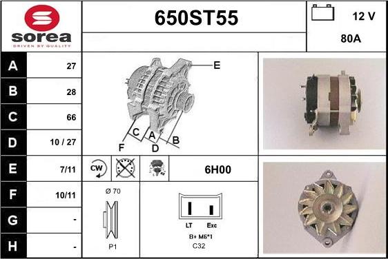 STARTCAR 650ST55 - Ģenerators adetalas.lv